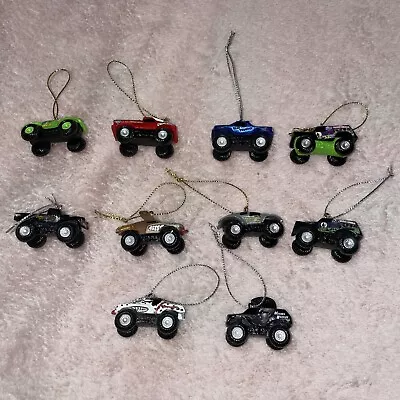 Mini MONSTER TRUCK 2007 Christmas Ornaments - Lot Of 10 • $13