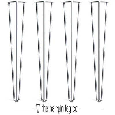 4x Premium Hairpin Table Legs + FREE Screws Guide AND Protector Feet Worth £8! • £31.94