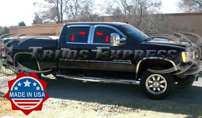 2007-2013 Chevy Silverado/Sierran Crew Cab Pillar Post+Window Sill Trim Combo • $179.99