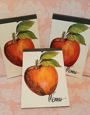 Vintage Notepads Apples Mead 3 Pads 60 Sherts Each 4  X 6  • $7