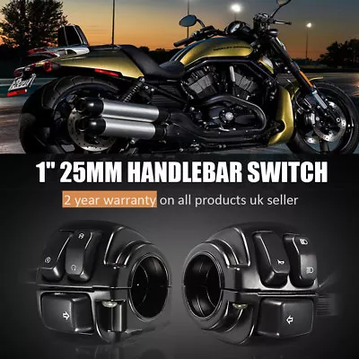 $43.99 • Buy For Dyna Sportster V-ROD Motorcycle 1  25mm Signal Control Handlebar Turn Switch