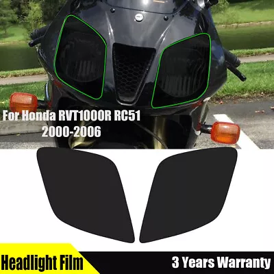 Pre-Cut Tint Headlight Film Cover Lens Overlays Vinyl For Honda RC51 2000-2006 • $15.99