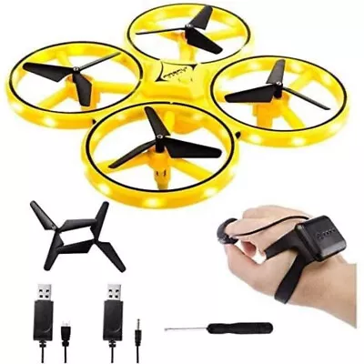 Gesture Control Mini Drone RC Quadcopter Flying Toy Recharge Smart Watch Control • £26.99