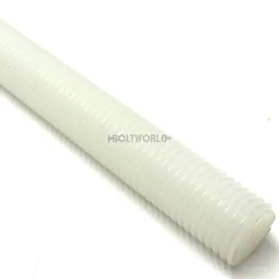 1 Meter Nylon Plastic Threaded Rod Bar Studding Stud M4 M5 M6 M8 M10 M12 M16 M20 • $17.04