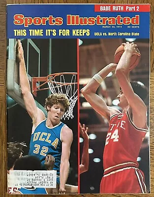 Sports Illustrated March 25 1974 UCLA Bill Walton NC State Tom Burleson • $2