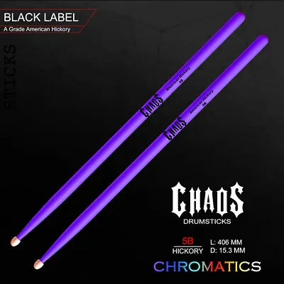 $24 • Buy Drum Sticks Chaos 5b Drumsticks – Chromatics Purple Drum Sticks American Hickory