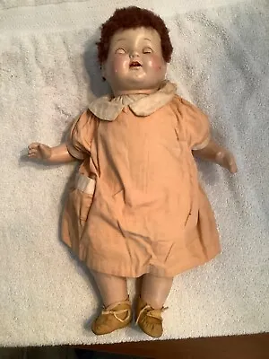 Antique Baby Hendren Doll Compisition And Cloth. Sleepy Eye Cry’s “Baby Hendren” • $40