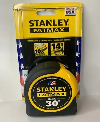 Stanley 30' FATMAX Tape Measure 10x Blade Life 14' Reach. Made In USA (33-730)  • $24.99