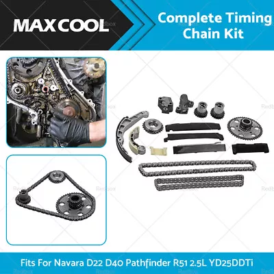 Complete Timing Chain Kit For Nissan Navara D22 D40 Pathfinder R51 2.5L YD25DDTi • $138.59