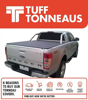 No Drill Clip On 2.0 Tonneau Cover For Ford PX Ranger Super Cab Nov2011-June2022 • $599