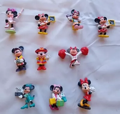 Vintage Walt Disney Productions Minnie Mouse PVC 2.25  Figures Lot Of 10 • $39.99