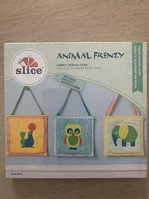 Slice Fabric Design Card Animal Frenzy Sewing Crafting Lion Bear Cat Seal Frog • £12