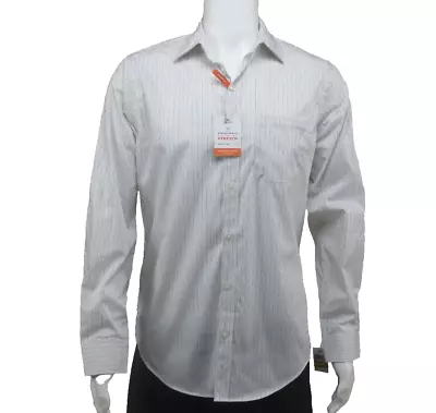 Van Heusen Traveler Stretch Classic Fit No Iron Striped Shirt Small • $12.71