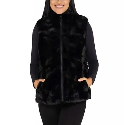 Nicole Miller Women's Plus Size XXL Reversible Black Winter Vest NWT • $24.99