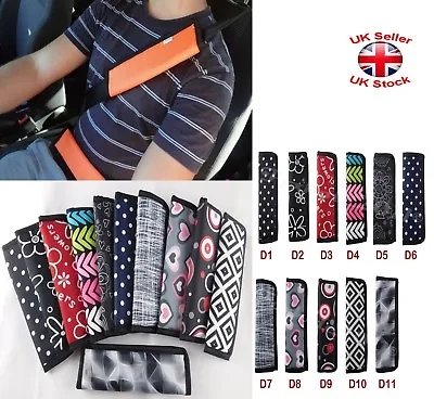 Car And Pram Safety SEAT BELT STRAP Shoulder Cover Harness Pad Pads 11 Designs • £3.97