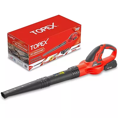 TOPEX 20V MAX Cordless Leaf Blower W/ Li-on Battery & Charger 200km/h • $76.50