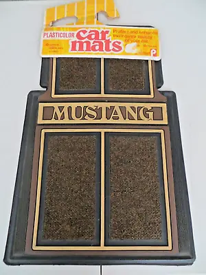 NOS Vintage Plasticolor Ford Mustang Car Brown Front Rubber Floor Mats 1980 & Up • $199.95