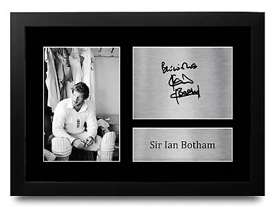 Sir Ian Botham Signed Printed Autograph A4 Photo Picture Cricket Gift For Fans • £19.99
