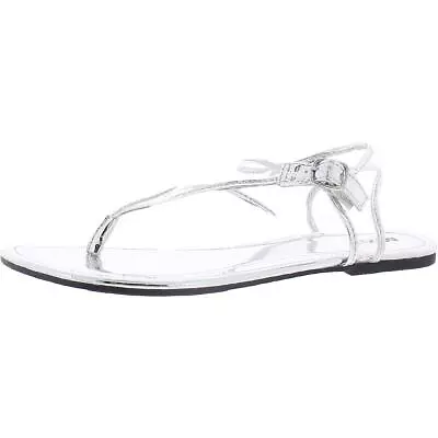 Mix It Womens Slate Metallic Ankle Strap Slides Flat Sandals Shoes BHFO 6619 • $9.99