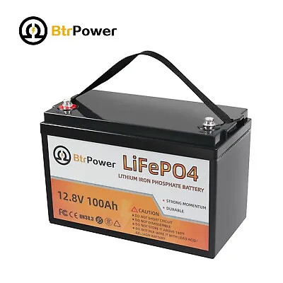 12V 100Ah LiFePO4 Lithium Iron Phosphate Battery For Deep RV Marine Solar System • $199.99