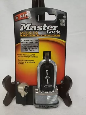 Master Lock~Magnum M1XKADLH Keyed Padlock~2in Shackle~Stainless Steel • $12