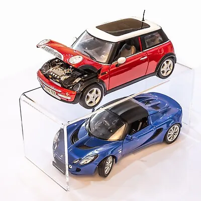 Acrylic Display Shelves Risers Plinths  Stands For 1/18 Diecast Model Cars • £10.08
