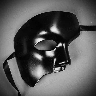 Halloween Costume Black Phantom Of The Opera Theater Masquerade Party MEN Mask • $17.99