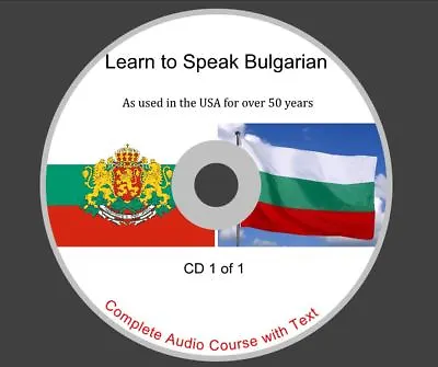 Learn Bulgarian - Complete Audio And Text Course On 1 CD Rom Disk • £3.29