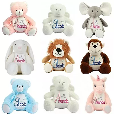 £26 • Buy Personalised Large Teddy Bear Elephant Bunny Angel Lion Baby's 1st Birthday Gift