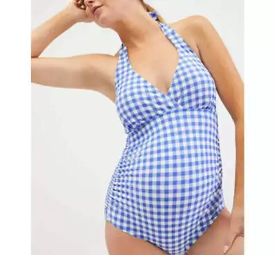 Motherhood Maternity Beach Bump™ Smocked Waist Maternity Swimsuit  17C 316 • $12.99
