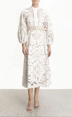 $650 • Buy Zimmerman Edie Embroidery Long Dress Size 0