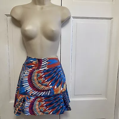 Dona Jo JoJo Skort Size 1 Small Multicolor Pickleball Tennis Golf Skirt Retro • $32.99