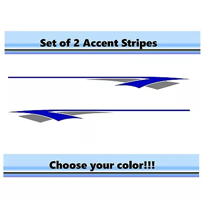 $73.99 • Buy (2) RV Car Truck Pontoon Boat Trailer Side Accent Decals Graphics Stripes ST25