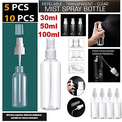 Spray Bottle Plastic Perfume Makeup Atomizer Refillable Garden Water Sprayer • £5.40
