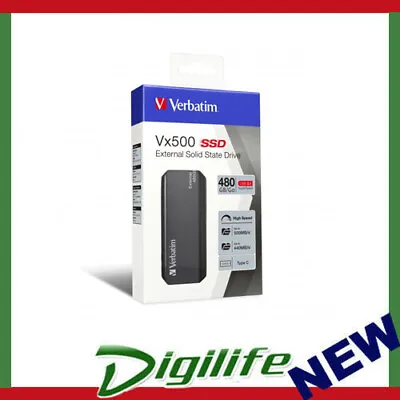 Verbatim Vx500 EXTERNAL SSD Drive 480GB USB3.1 • $155