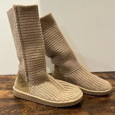 Ugg Classic Crochet Woven Sheepskin Boots Size 8 Women • £46.33