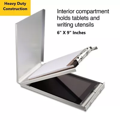 Heavy Duty Office/Home Jotter 6x9  Memo Aluminum Storage Clipboard Silver | NEW • $28.79