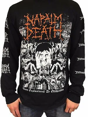 Napalm Death  From Enslavement To Obliteration  Long Sleeve T Shirt - NEW • £24.99
