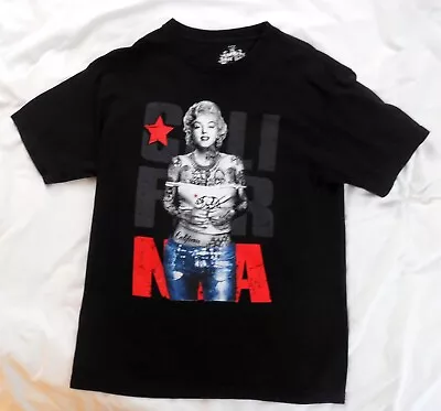 Marilyn Monroe Full-Body Color Picture California Black Crew Neck T-Shirt SZ LAR • $14