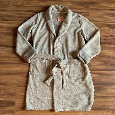 Victoria's Secret Womens Robe Large Gray Sweater Belted Bathrobe Pockets • $19.99