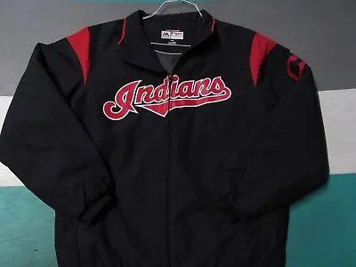 Cleveland Indians Guardians Thermbase Majestic Jacket Men's Medium AUTHENTIC • $64.99