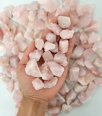 $10.95 • Buy Rose Quartz Crystals - Medium Chunks - Rough Stones Bulk - Healing Crystals