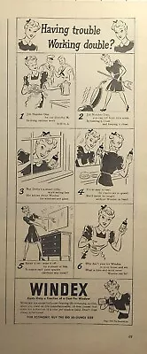 Windex Glass Cleaner Dotty Two Jobs Poem Jingle Strip Vintage Print Ad 1943 • $14.77