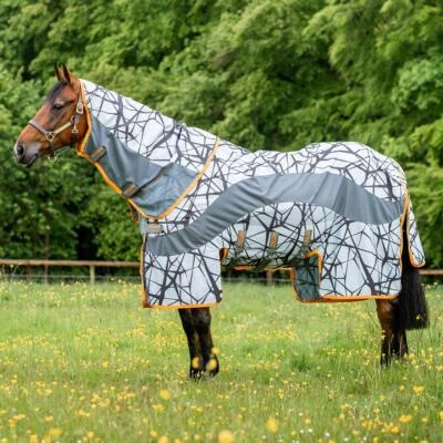 £148.95 • Buy Amigo 3-In-1 Camofly Horse Detach-A-Neck Waterproof Fly Rug - Grey/Orange