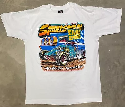 Vintage 1993 “Sportsman 100” Silver Spring Speedway Event Tee - Large • $24.99