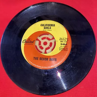 Beach Boys CALIFORNIA GIRLS Let Him Run Wild 45 Single With Picture Sleeve • $9.75