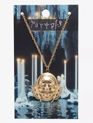 Melanie Martinez Portals Mask Locket Pendant Gold Tone Necklace • $32.77