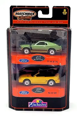 Matchbox Then Now Ford 1970 Boss Mustang 1995 SVT Cobra Toys R Us Exclusive 1:64 • $19.95