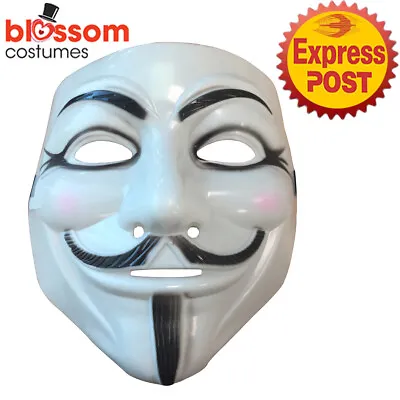 AS332 Anonymous Hacker Mask V For Vendetta Halloween Cosplay Costume Guy Fawkes • £5.55