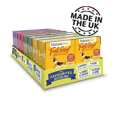 Naturediet Feel Good Adult - Selection Pack Wet Dog Food 16 X 390g • £26.88